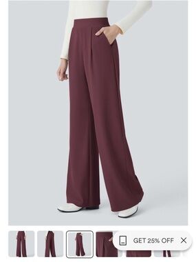 HALARA MicroWaffle Pants in Dusty Mauve 1X NWT